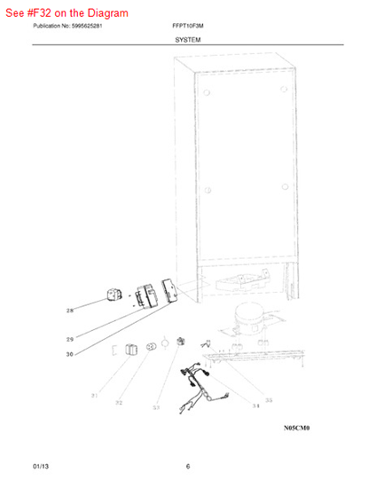 Picture of Frigidaire OVERLOAD PROTECTOR - Part# 5304486757
