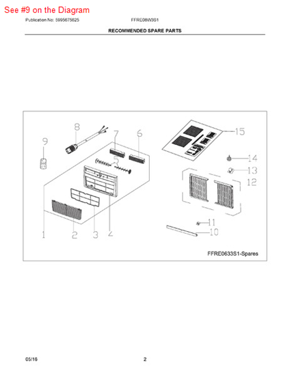Picture of Frigidaire REMOTE CONTROL - Part# 5304487535