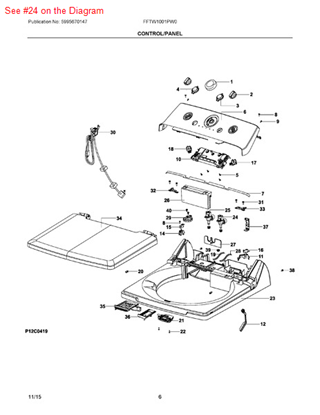 Picture of Frigidaire VALVE - Part# 5304492322