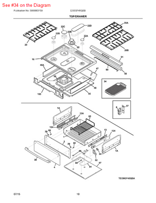 Picture of Frigidaire GRIDDLE - Part# 5304495353