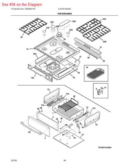 Picture of Frigidaire GRIDDLE - Part# 5304495353