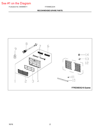 Picture of Frigidaire FRONT ASSEMBLY - Part# 5304496336
