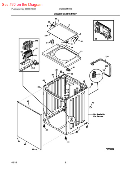 Picture of Frigidaire BOARD - Part# 5304500489