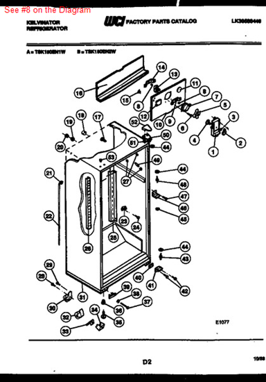 Picture of Frigidaire BUSHING - Part# G187559