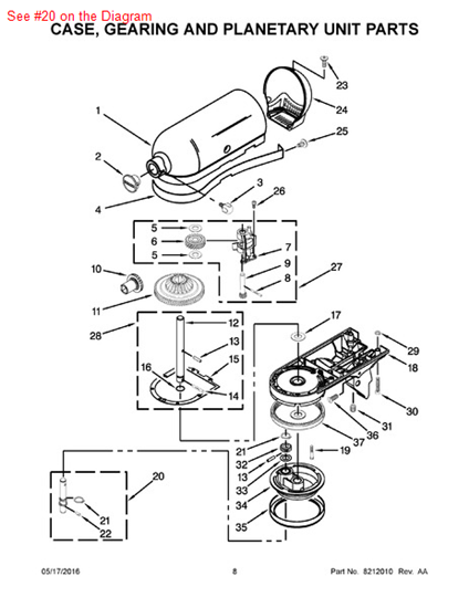 Picture of Whirlpool SHAFT-AGIT - Part# 243368