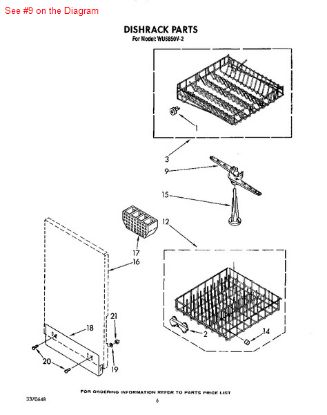 Picture of Whirlpool UPPER SPRAY ARM BLUE PLAST - Part# 304204