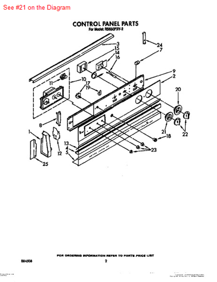 Picture of Whirlpool DIAL-OVEN - Part# 311069