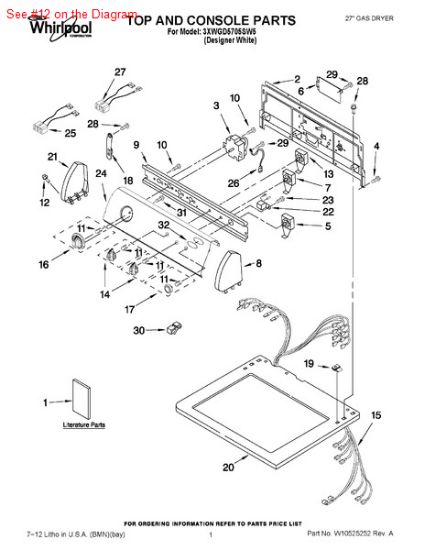 Picture of Whirlpool P1-SCREW - Part# 388326