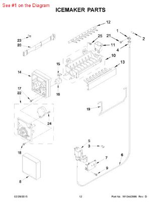Picture of Whirlpool CLAMP - Part# 488878