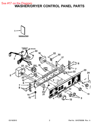 Picture of Whirlpool CONSOLE LOCK - Part# 692983