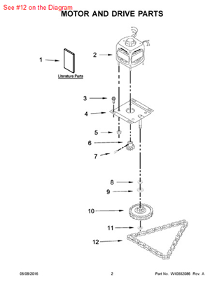 Picture of Whirlpool CHAIN-DRVE - Part# 780477