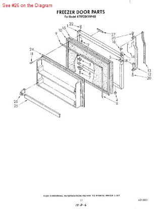 Picture of Whirlpool _ENDCAP-REF DOOR BAR - Part# 849996