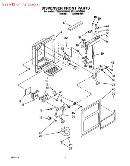 Picture of Whirlpool MECHANISM - Part# 1120581