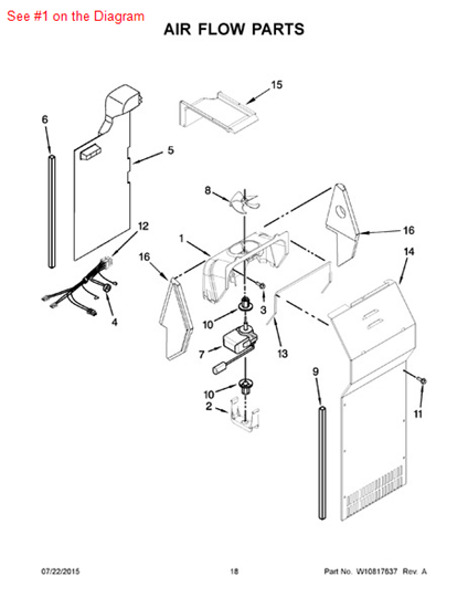 Picture of Whirlpool FAN-SCROLL - Part# 2182119