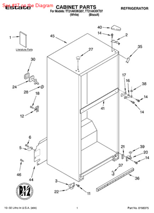 Picture of Whirlpool SHIM - Part# 2183854