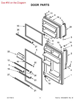 Picture of Whirlpool PLUG-HNDLE - Part# 2189009
