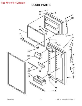 Picture of Whirlpool TRIM-DOOR - Part# 2195378