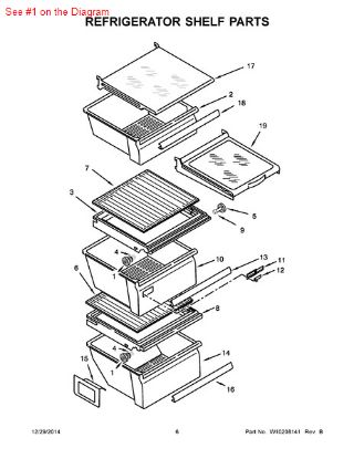 Picture of Whirlpool STUD-SHELF - Part# 2196485