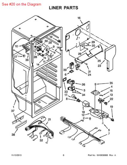 Picture of Whirlpool COVER - Part# 2217784