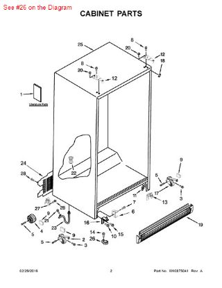 Picture of Whirlpool CAM-DOOR - Part# 2223751
