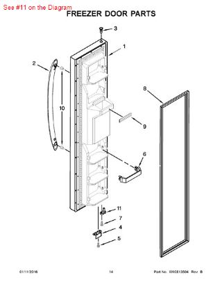Picture of Whirlpool CAM-DOOR - Part# 2223752