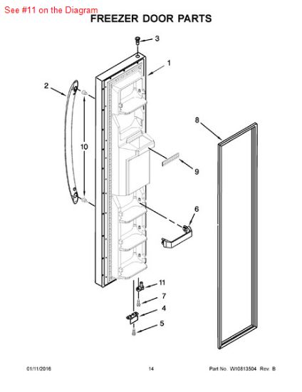 Picture of Whirlpool CAM-DOOR - Part# 2223752