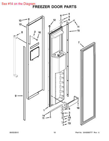 Picture of Whirlpool SPACER - Part# 2257385