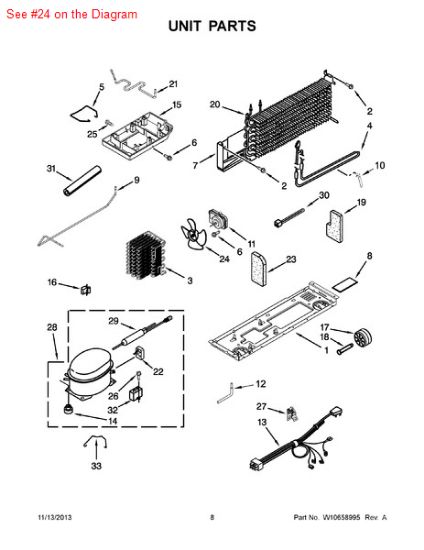 Picture of Whirlpool BLADE-FAN - Part# 2264129