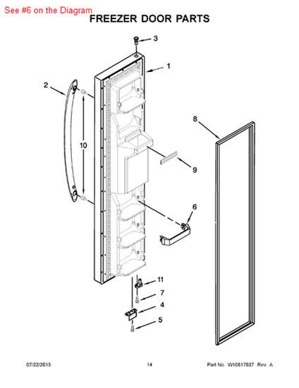 Picture of Whirlpool TRIM-DOOR - Part# 2309717
