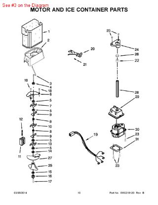 Picture of Whirlpool AUGER-ICE - Part# 2317240