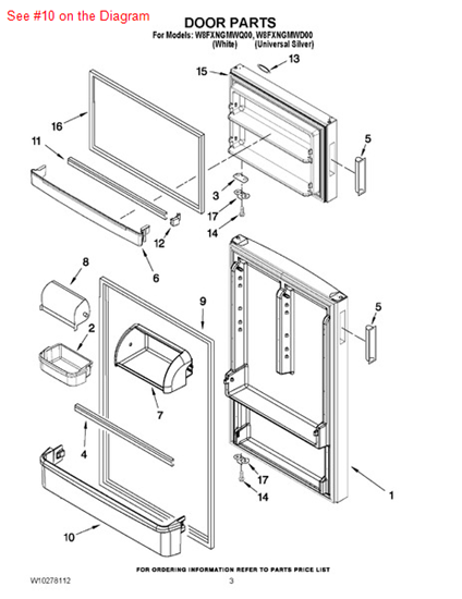 Picture of Whirlpool TRIM-DOOR - Part# 2328523