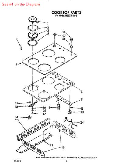 Picture of Whirlpool ELMNT-SURF - Part# 3147131