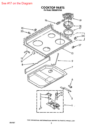 Picture of Whirlpool RING-SURF - Part# 3150244