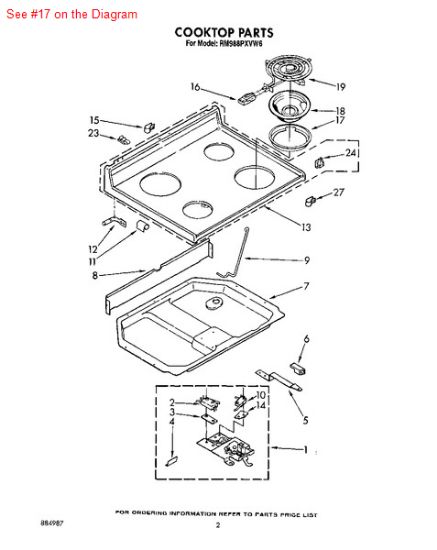 Picture of Whirlpool RING - Part# 3150245