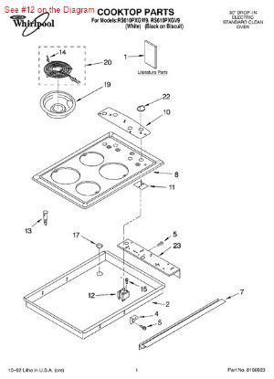 Picture of Whirlpool SWITCH-INF - Part# 3191472