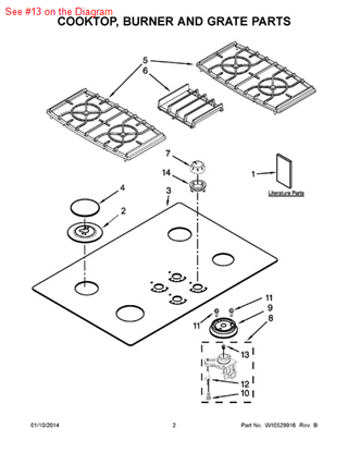 Picture of Whirlpool ORIFICE - Part# 3192529