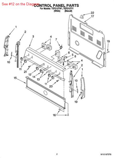 Picture of Whirlpool KNOB - Part# 3196048