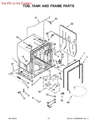 Picture of Whirlpool P1-SCREW - Part# 3400074