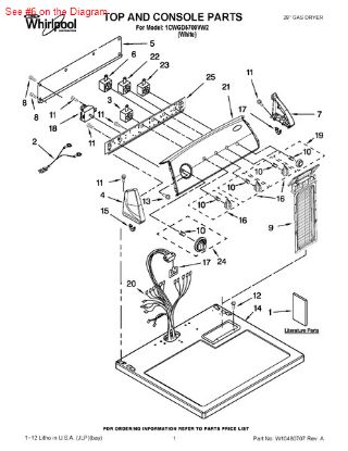 Picture of Whirlpool P1-SWITCH - Part# 3405154