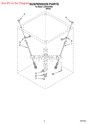 Picture of Whirlpool STRAP - Part# 3967051