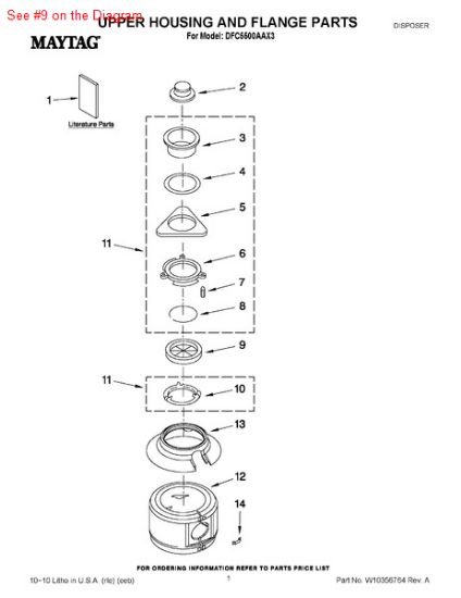 Picture of Whirlpool GASKET - Part# 4211615