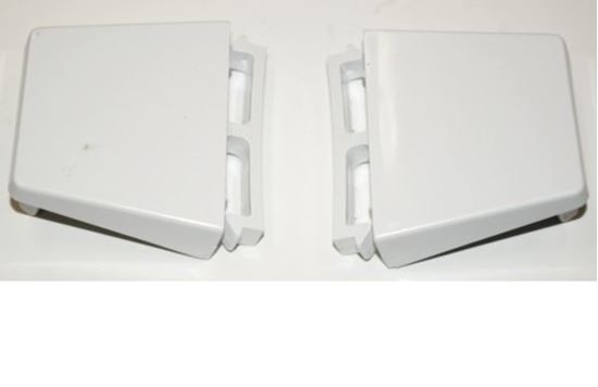 Picture of Whirlpool Jenn-Air KitchenAid Maytag Roper Admiral Sears Kenmore Norge Magic Chef Amana Refrigerator Shelf Bar End Cap Kit - 2 Pack - Part# 4386917
