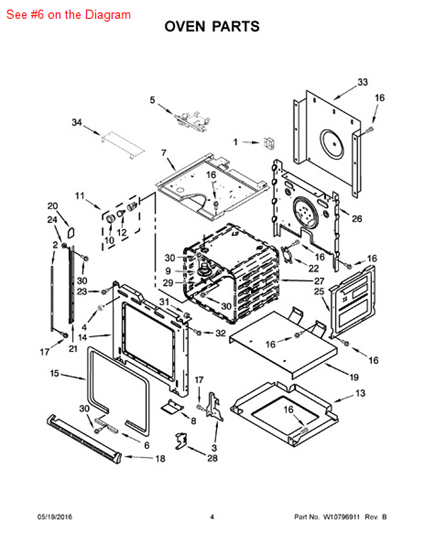 Picture of Whirlpool RETAINER - Part# 4448933