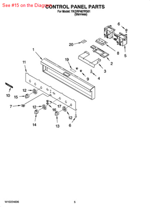Picture of Whirlpool KNOB - Part# 4455141