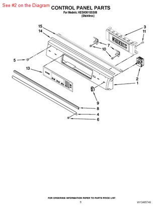 Picture of Whirlpool SWITCH-INF - Part# 4456027