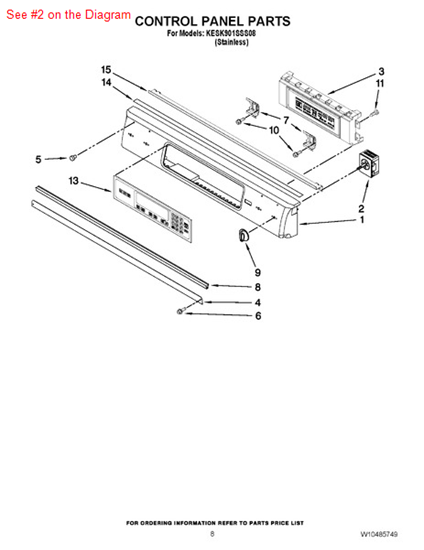 Picture of Whirlpool SWITCH-INF - Part# 4456027