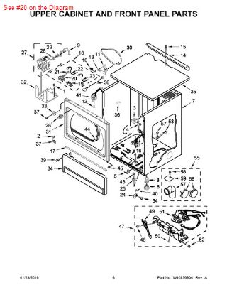 Picture of Whirlpool LEVER - Part# 8066120