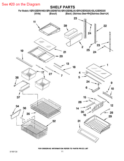 Picture of Whirlpool FRAME - Part# 8171047