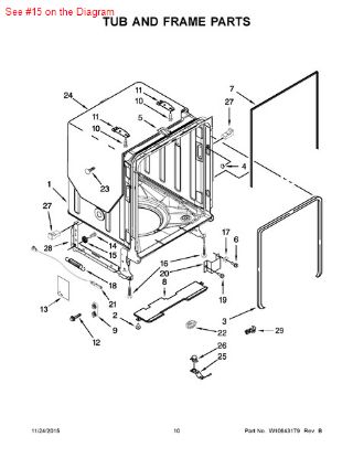 Picture of Whirlpool WHEEL - Part# 8268977