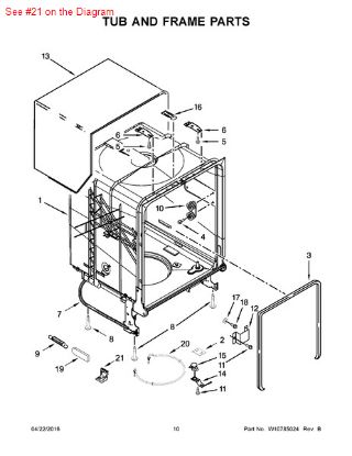 Picture of Whirlpool SUPPRT-HTR - Part# 8269262